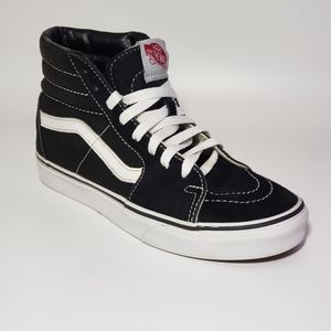 Vans Unisex Sk8 Hi 721356 Black Athletic Skateboarding Shoes Sneakers Size W6.5